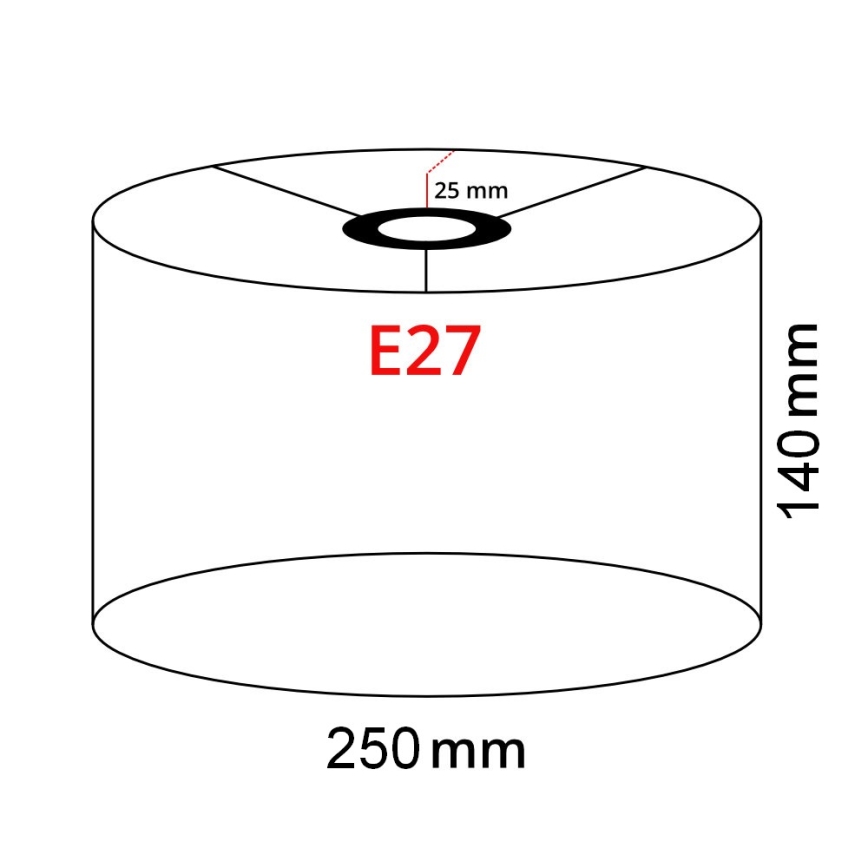 Brilagi - LED Stojeća lampa CERIA 1xE27/40W/230V Ø 25 cm bela/matni hrom