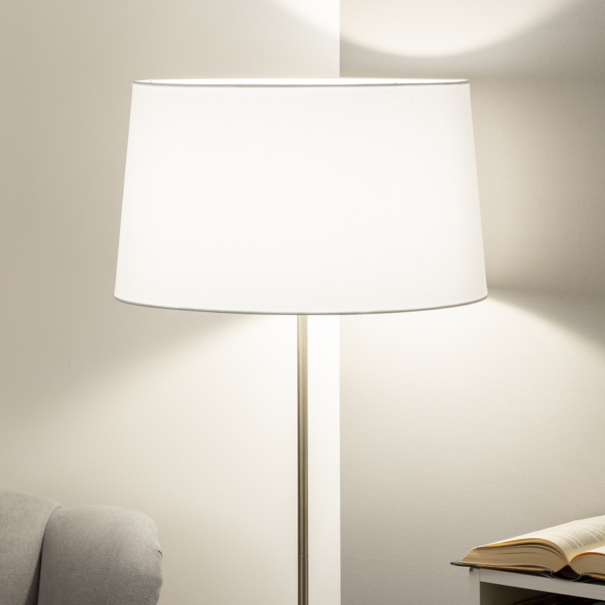 Brilagi - LED stojeća lampa CERIA 1xE27/40W/230V Ø 45 cm bela/mat hrom