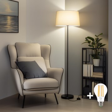 Brilagi - LED stojeća lampa CERIA 1xE27/40W/230V Ø 45 cm bež/crna