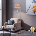 BRILAGI - LED stojeća lampa CERIA 1xE27/60W/230V + LED/2,1W prečnik 45 cm mat hrom/siva