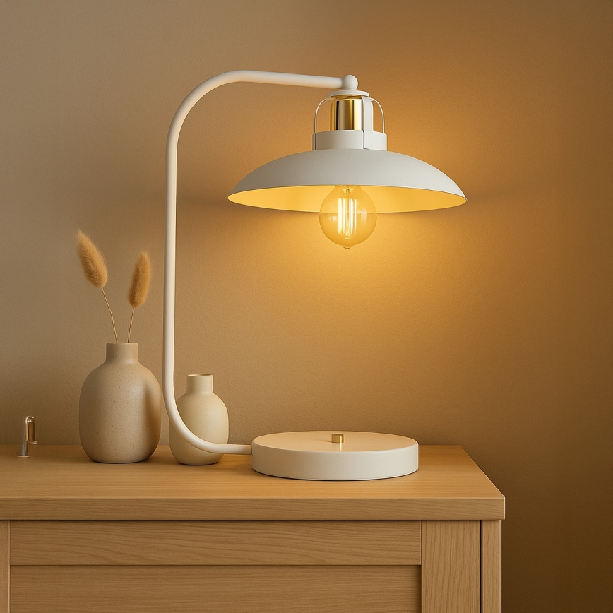 Brilagi - LED Stolna lampa FLAMENGO 1xE27/60W/230V bela