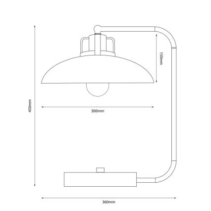 Brilagi - LED Stolna lampa FLAMENGO 1xE27/60W/230V bela