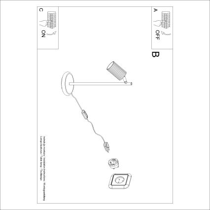 Brilagi - LED stona lampa CRESTO 1xGU10/10W/230V crna