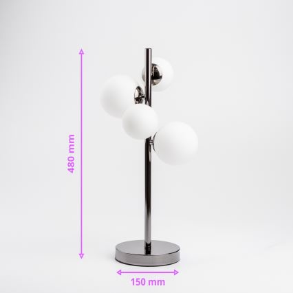 Brilagi - LED stona lampa MILLA 4xG9/3W/230V crni hrom/bela