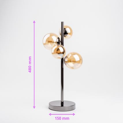 Brilagi - LED stona lampa MILLA 4xG9/3W/230V crni hrom/zlatna