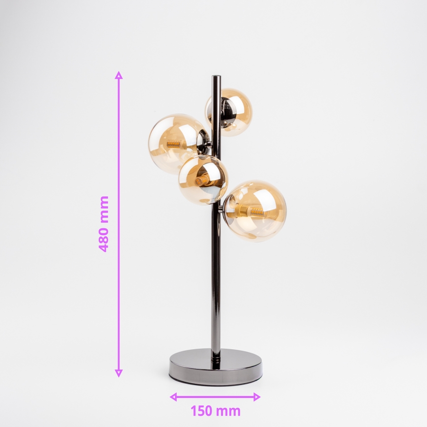Brilagi - LED stona lampa MILLA 4xG9/3W/230V crni hrom/zlatna