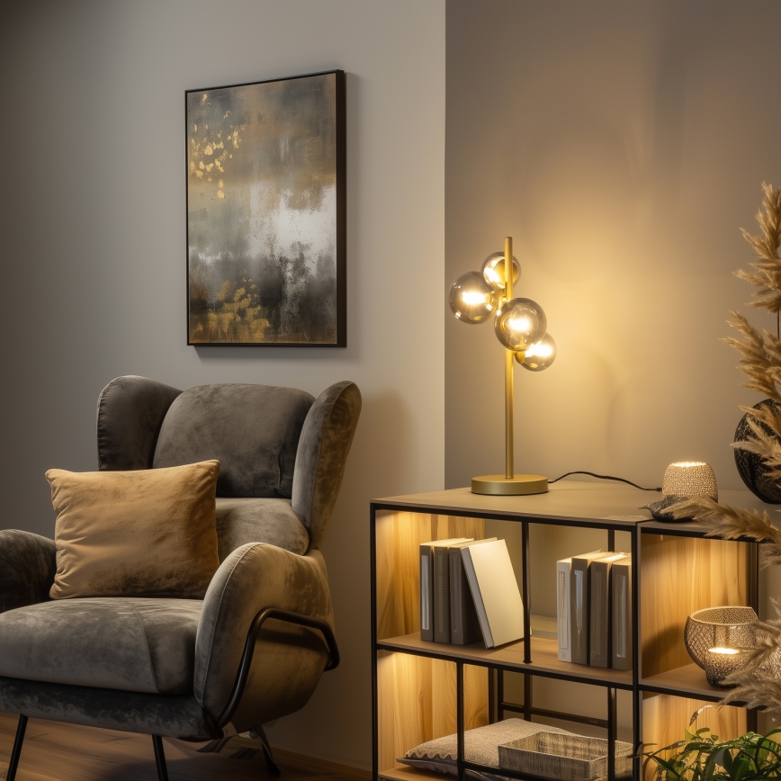 Brilagi - LED stona lampa MILLA 4xG9/3W/230V zlatna/zadimljena