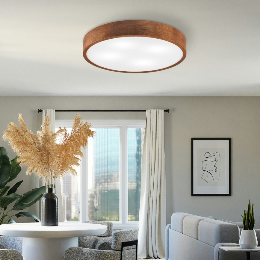Brilagi - LED stropna lampa CARVALHO 4xE27/60W/230V hrast trešnja prečnik 57,5 cm