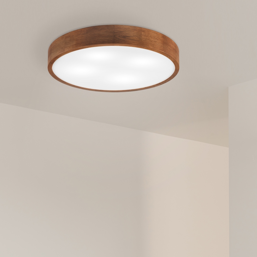 Brilagi - LED stropna lampa CARVALHO 4xE27/60W/230V hrast trešnja prečnik 57,5 cm