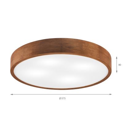 Brilagi - LED stropna lampa CARVALHO 4xE27/60W/230V hrast trešnja prečnik 57,5 cm