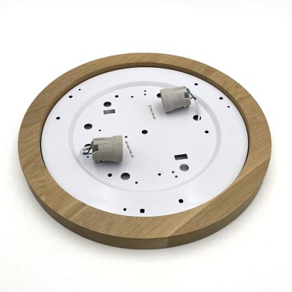 Brilagi - LED stropna svetiljka BELLADONNA 2xE27/15W/230V, prečnika 40 cm, krem/hrast