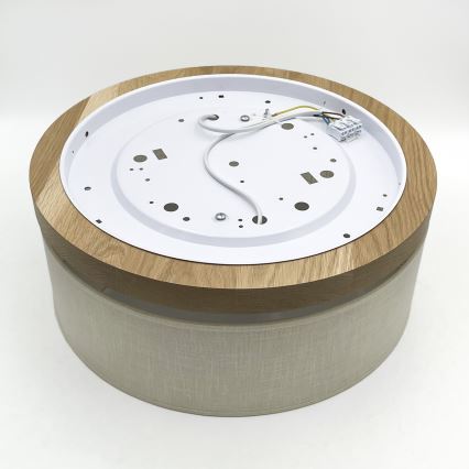 Brilagi - LED stropna svetiljka BELLADONNA 2xE27/15W/230V, prečnika 40 cm, krem/hrast