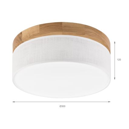 Brilagi - LED stropna svetiljka BELLADONNA LED/20W/230V prečnik 30 cm bela/hrast