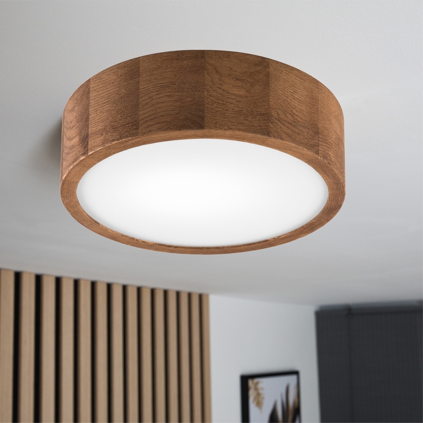 Brilagi - LED stropna svetiljka CARVALHO 1xE27/60W/230V hrast-trešnja Ø 27 cm