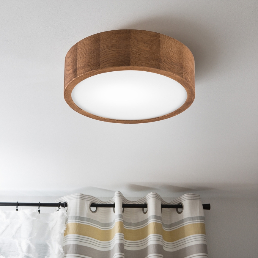 Brilagi - LED stropna svetiljka CARVALHO 1xE27/60W/230V hrast-trešnja Ø 27 cm