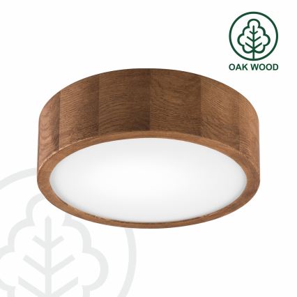 Brilagi - LED stropna svetiljka CARVALHO 1xE27/60W/230V hrast-trešnja Ø 27 cm