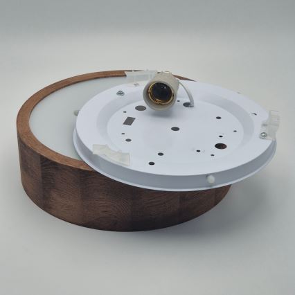 Brilagi - LED stropna svetiljka CARVALHO 1xE27/60W/230V hrast-trešnja Ø 27 cm