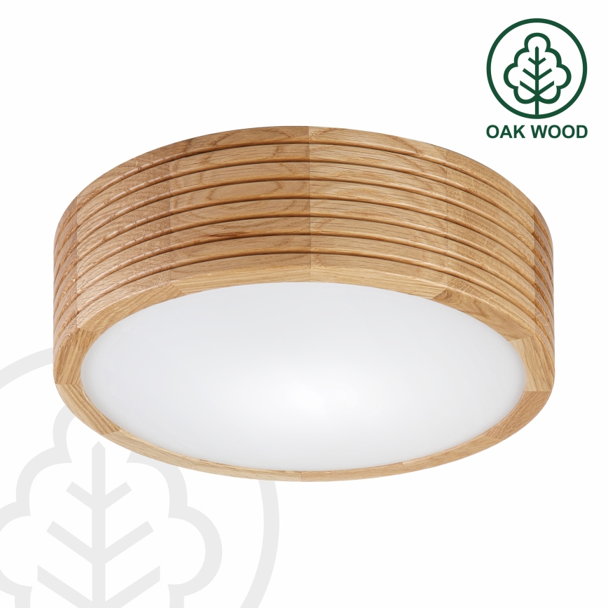 Brilagi - LED stropna svetiljka CARVALHO MODERN 1xE27/60W/230V, prečnik 27,5 cm, hrast