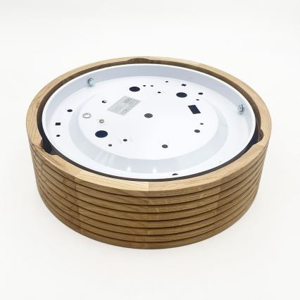 Brilagi - LED stropna svetiljka CARVALHO MODERN 1xE27/60W/230V, prečnik 27,5 cm, hrast