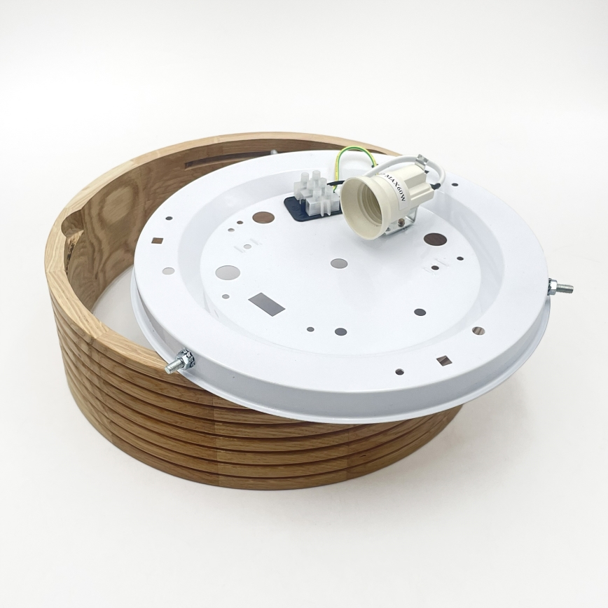 Brilagi - LED stropna svetiljka CARVALHO MODERN 1xE27/60W/230V, prečnik 27,5 cm, hrast