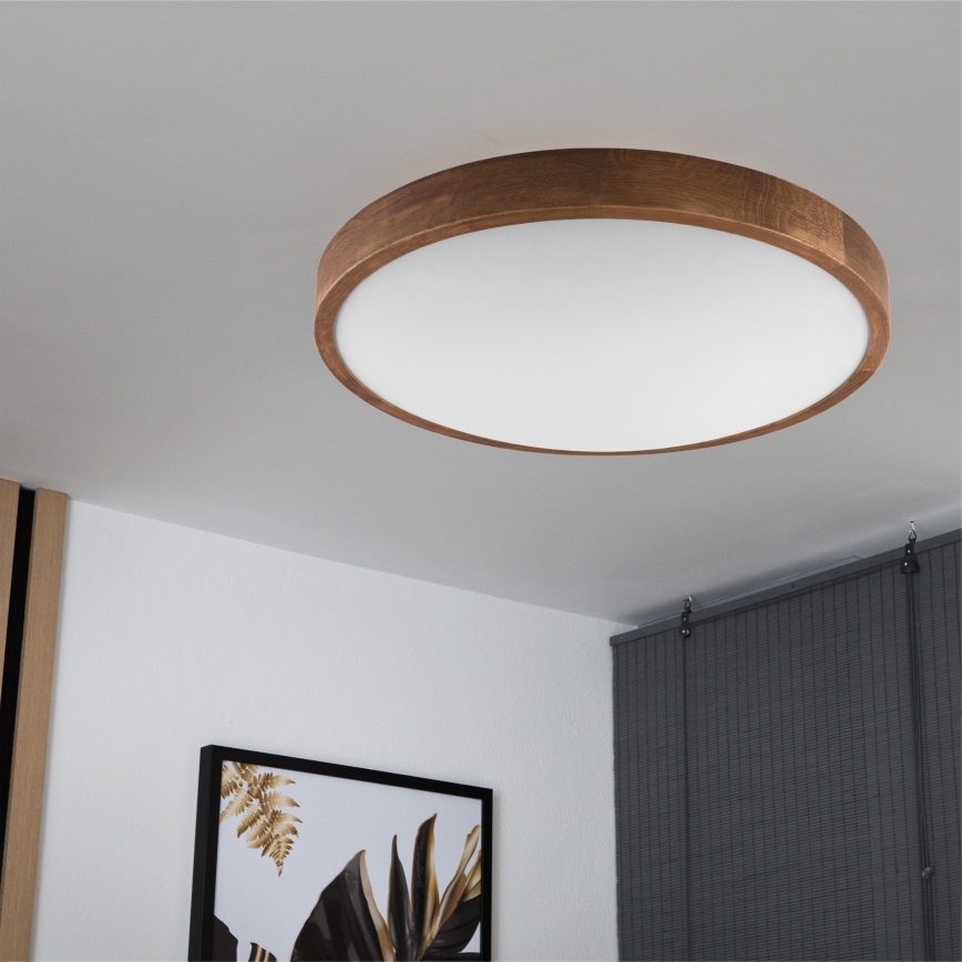 BRILAGI - LED stropna svetiljka CARVALHO SLIM 3xE27/15W/230V hrast-trešnja Ø 47 cm
