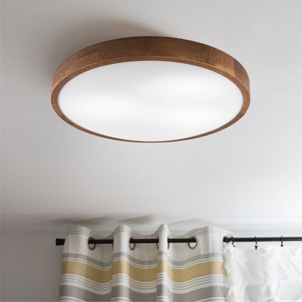 BRILAGI - LED stropna svetiljka CARVALHO SLIM 3xE27/15W/230V hrast-trešnja Ø 47 cm