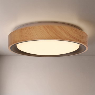 Brilagi - LED stropna svetiljka FLOCO LED/24W/230V prečnik 30 cm dekor drveta/crna