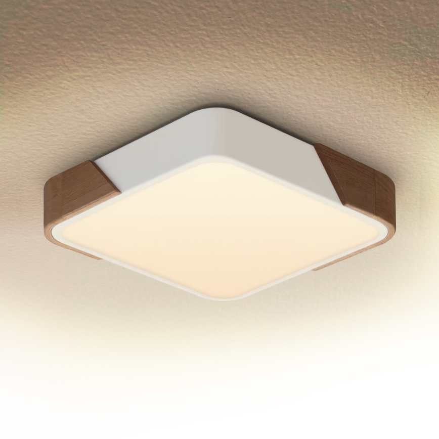 Brilagi - LED stropna svetiljka PILANA LED/24W/230V hrast/bela 32x32 cm
