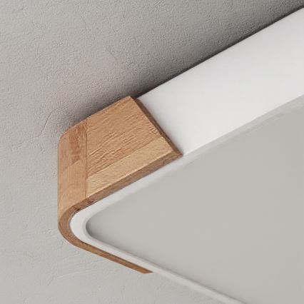Brilagi - LED stropna svetiljka PILANA LED/24W/230V hrast/bela 32x32 cm