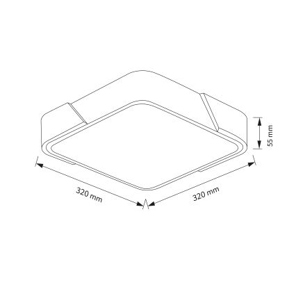 Brilagi - LED stropna svetiljka PILANA LED/24W/230V hrast/bela 32x32 cm