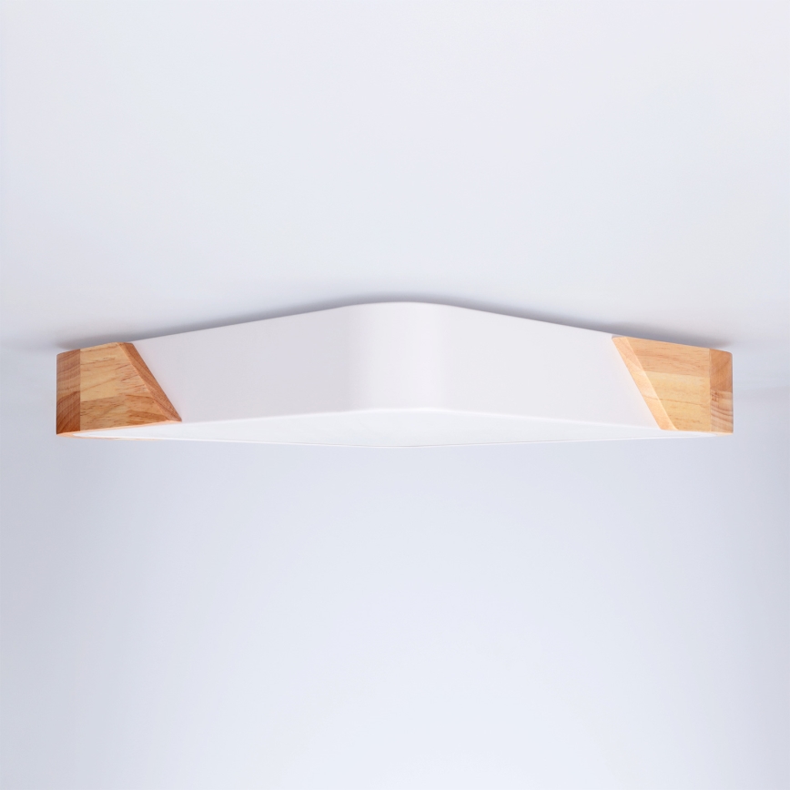 BRILAGI - LED stropna svetiljka PILANA LED/24W/230V hrast/bela 32x32 cm