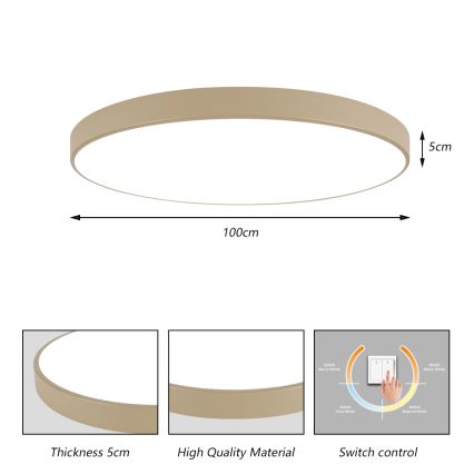 Brilagi - LED plafonsko svetlo POOL LED/128W/230V 3000/4500/6000K prečnik 100 cm bež