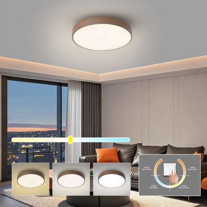Brilagi - LED plafonsko svetlo POOL LED/36W/230V 3000/4000/6000K prečnik 30 cm braon