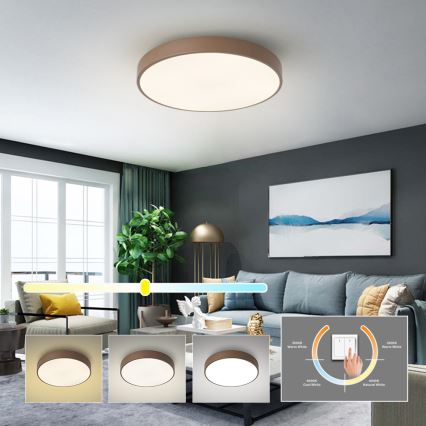 Brilagi - LED plafonsko svetlo POOL LED/60W/230V 3000/4000/6000K Ø 50 cm braon