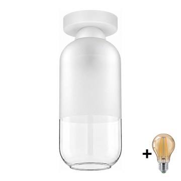 BRILAGI - LED stropna svetiljka RETRO GLASS 1xE27/60W/230V prečnik 14 cm bela