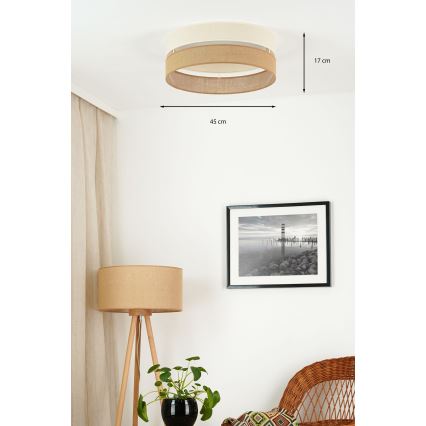 Brilagi - LED stropna svetiljka ROYAL YUTE LED/24W/230V, prečnik 45 cm, bež/krem