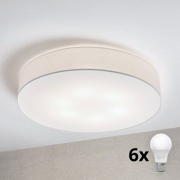 Brilagi - LED stropna svetiljka SIRIJA 6xE27/60W/230V prečnik 80 cm bela