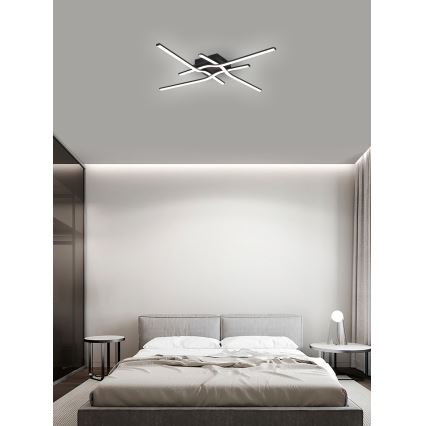 Brilagi - LED plafonijera STRIPES LED/38W/230V 68x68 cm crna