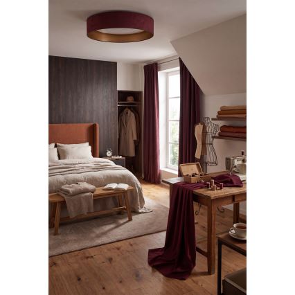 Brilagi - LED plafonsko svetlo VELVET SIMPLE LED/24W/230V 3000K prečnik 45 cm bordo/zlatna