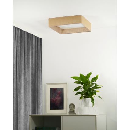 Brilagi - LED plafonsko svetlo VELVET SQUARE LED/24W/230V 43x43 cm braon