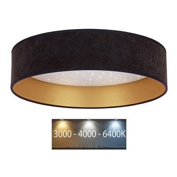 Brilagi - LED stropna svetiljka VELVET STAR LED/24W/230V prečnik 40 cm 3000K/4000K/6400K crna/zlatna