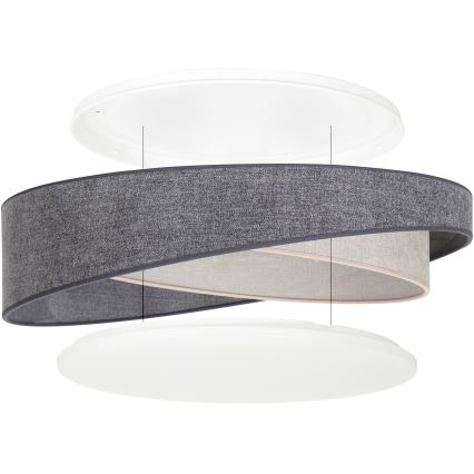 BRILAGI - LED plafonsko svetlo VELVET TWIST LED/24W/230V 4000K prečnik 55 cm siva/krem