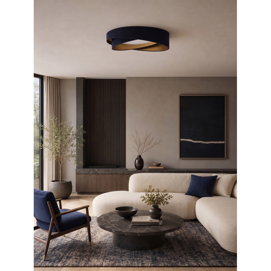 BRILAGI - LED Stropno svetlo VELVET TWIST LED/24W/230V 4000K prečnik 55 cm plava/zlatna