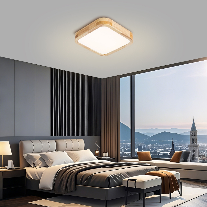 BRILAGI - LED plafonsko svetlo WOODLINE SQUARE LED/32W/230V 3000/4000/6000K hrast 30x30 cm