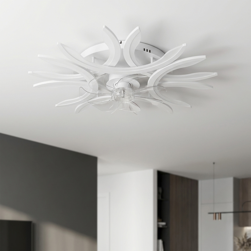 Brilagi - LED prigušiva plafonski ventilator LED/70W/230V 3000-6500K Ø 76 cm bela + daljinski upravljač