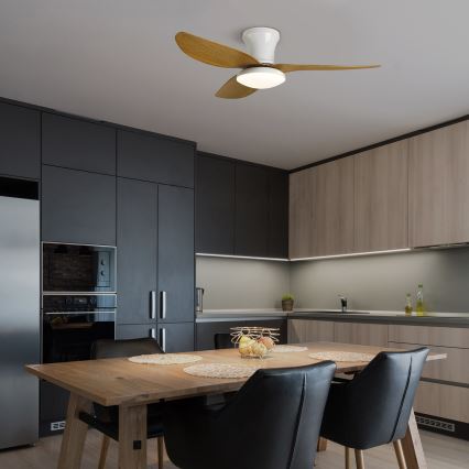 Brilagi - LED prigušiva stropni ventilator LED/30W/230V 3000-6500K bela/smeđa + daljinski upravljač