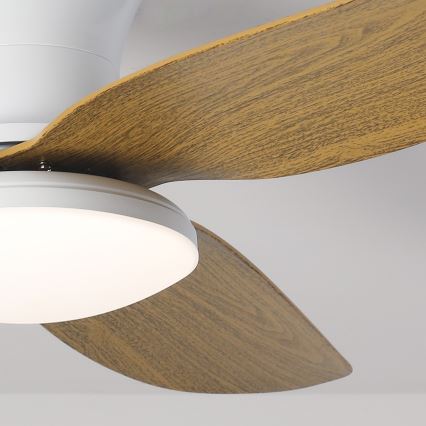 Brilagi - LED prigušiva stropni ventilator LED/30W/230V 3000-6500K bela/smeđa + daljinski upravljač