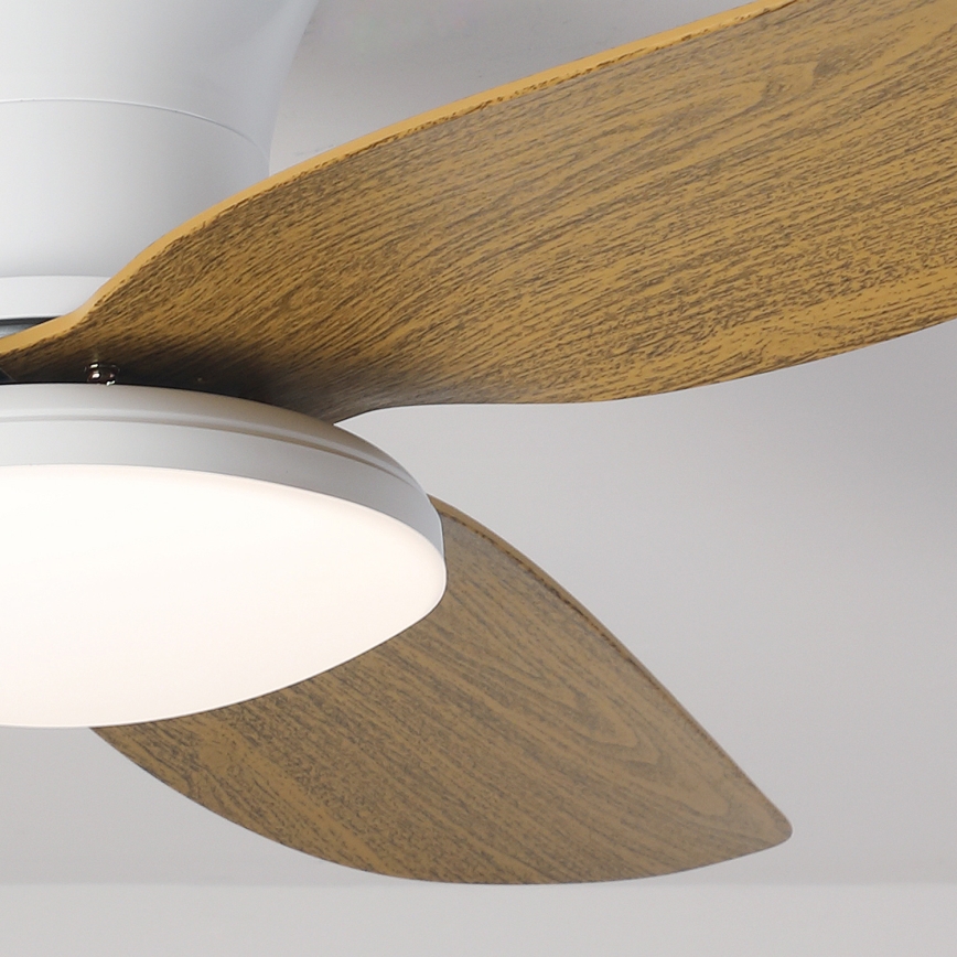Brilagi - LED prigušiva stropni ventilator LED/30W/230V 3000-6500K bela/smeđa + daljinski upravljač