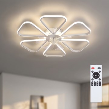 Brilagi - LED stropni ventilator sa prigušiva, LED/38W/230V, prečnik 76 cm, beo + daljinski upravljač