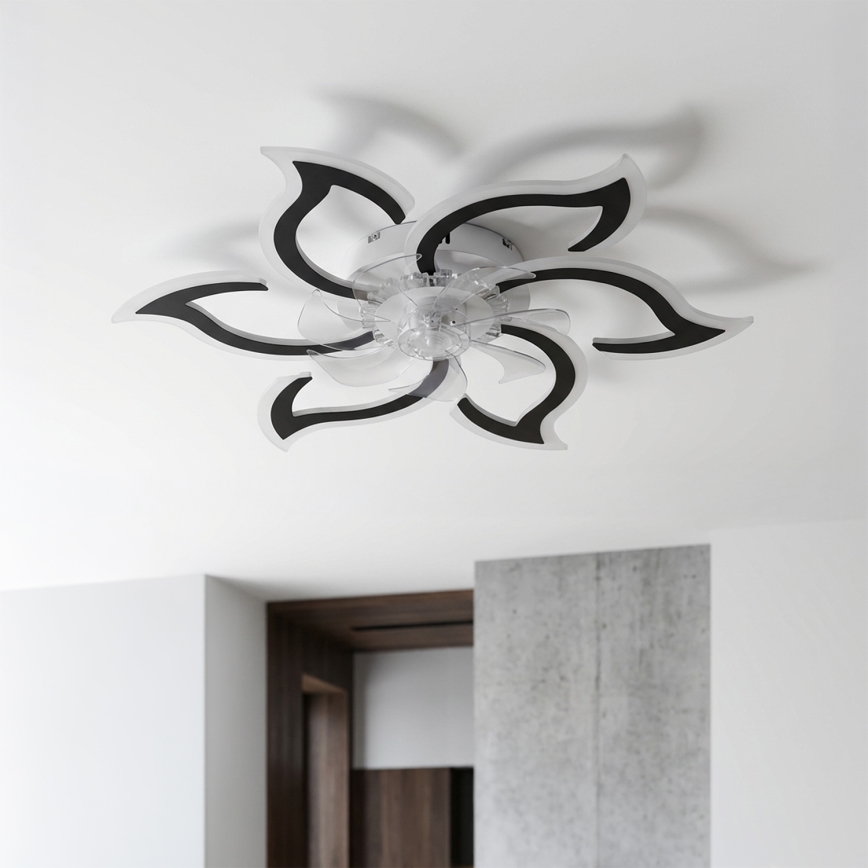 Brilagi - LED prigušiva plafonski ventilator LED/34W/230V 3000-6500K pr. 83 cm crna + daljinski upravljač